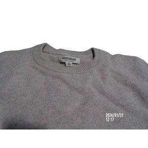 GoodThreads XXL Tall Tan Beige Lambswool Men Long Sleeve Sweater Crew Neck